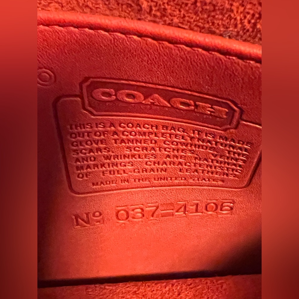 Coach Vintage 4106 Red Leather Women's Bag/Clutch, detachable straps - Picture 4 of 10